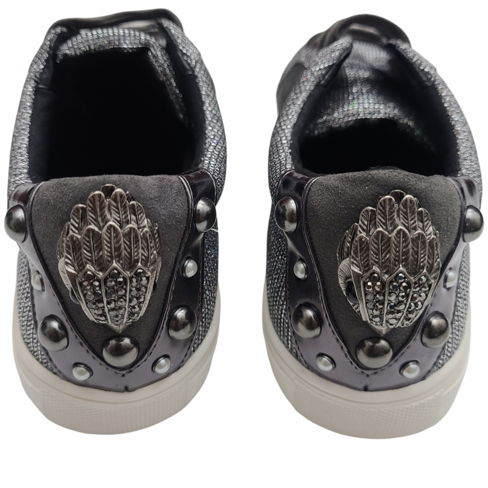 Kurt Geiger London Ludo Metallic Crystal Trainers - Picture 2 of 12